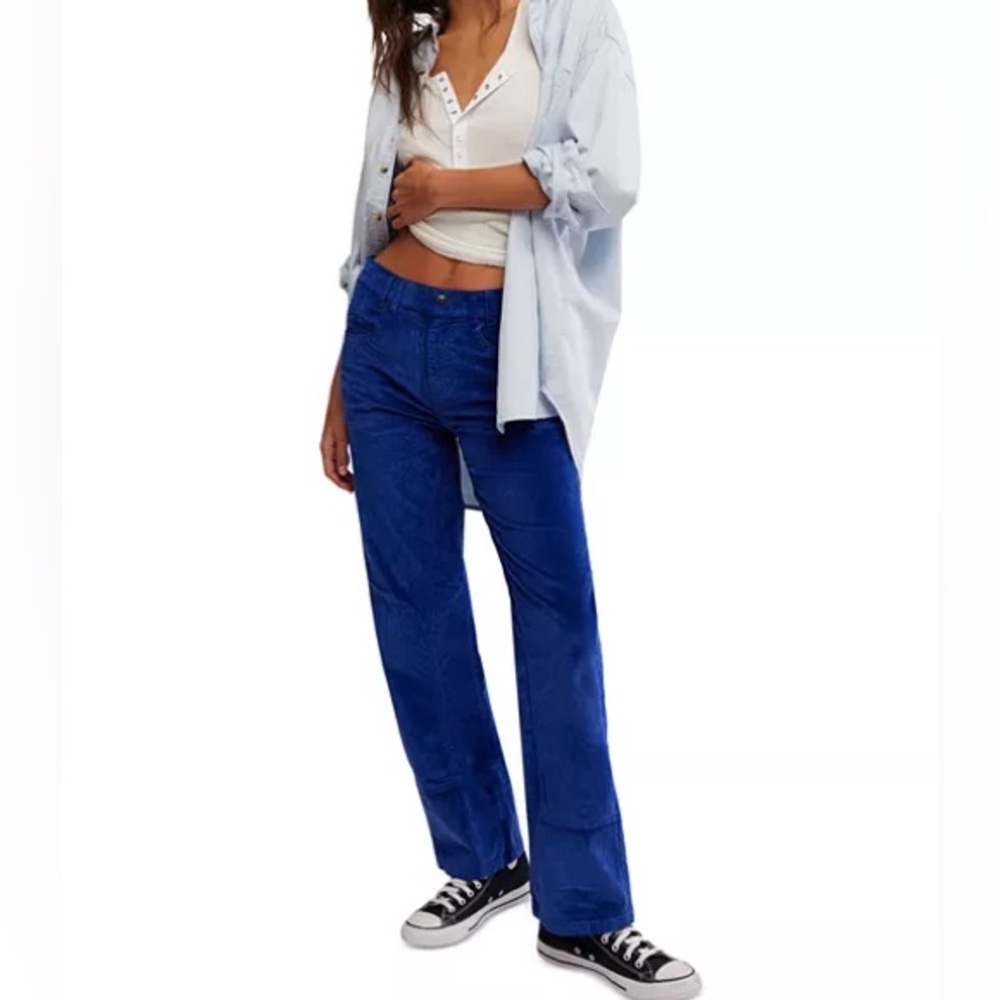 FREE PEOPLE We The Free Risk Taker Corduroy Jeans - Color Limoges 💙